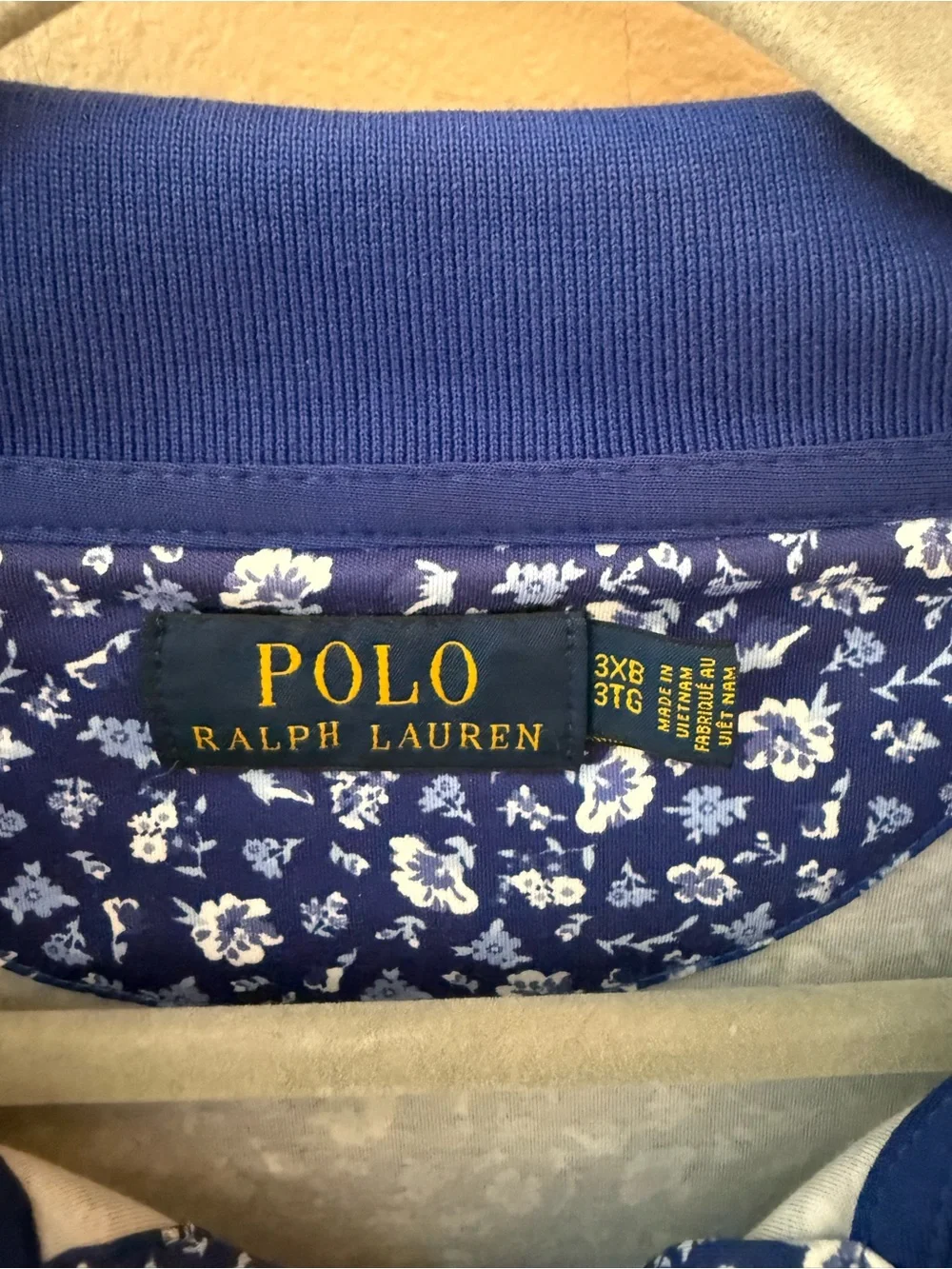 Polo Ralph Lauren Classic Fit Soft Touch Polo Navy Floral size 3X big